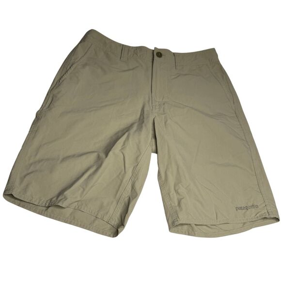 Patagonia Men's Stretch Wavefarer Outdoor Hiking Chino Walk Shorts Khaki Size 32 - Picture 1 of 8